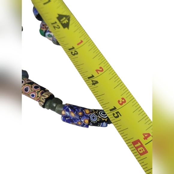 Antique - Vintage Venetian Cane Millefiori Murano Old World Trade Bead Necklace - Picture 5 of 12